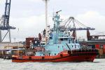 ID 6447 PB COOK (1994/456gt/IMO 9105255, ex-COOK) - a Cook Islands-flagged PB Towage tug manoeuvring off Bledisloe Container Terminal, Auckland, New Zealand.